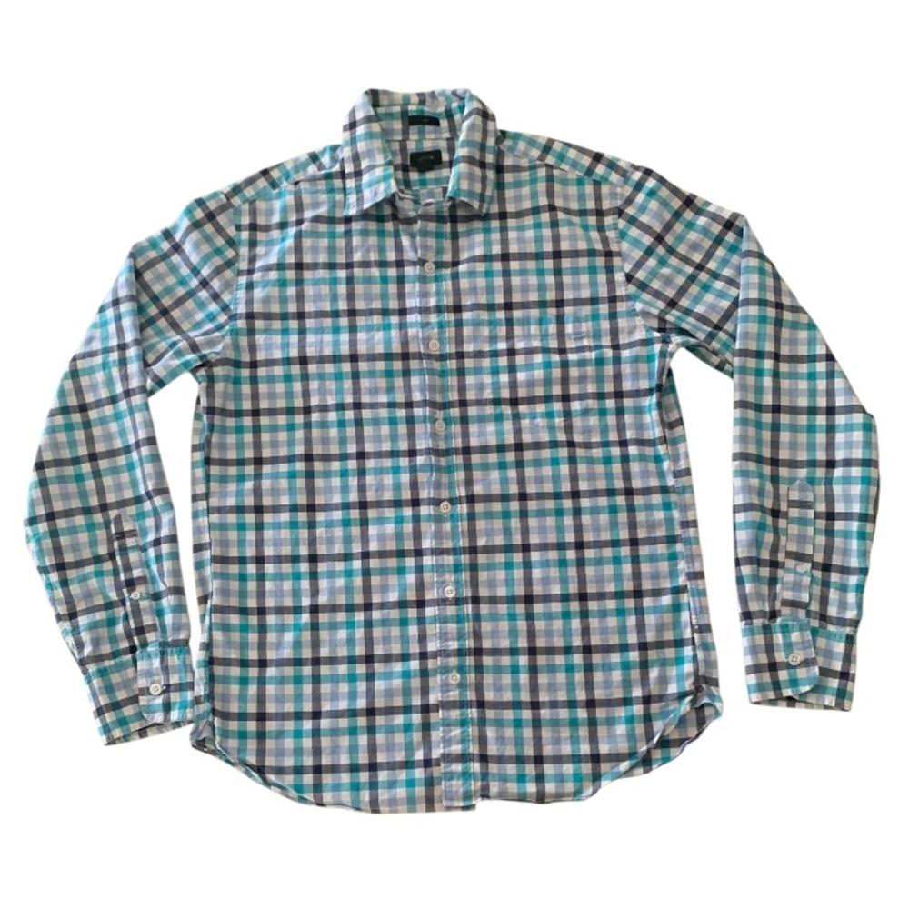 J. Crew Slim Multicolor Plaid Casual Button Down Shirt